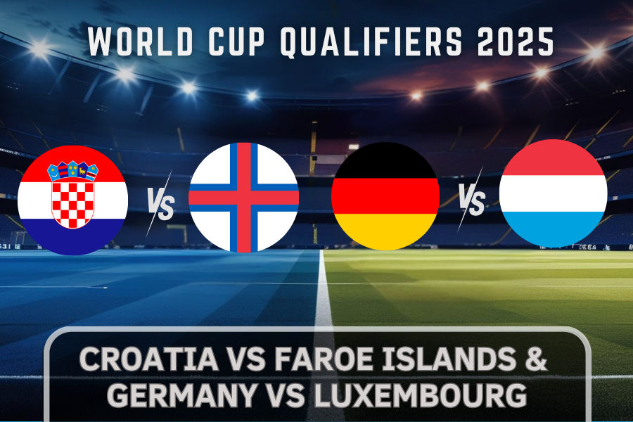 world cup qualifier matches of faroe islands and croatia and luxembourg and germany